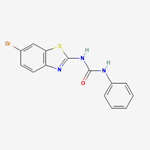 molecular formula C14H10BrN3OS B5703658 N-(6-bromo-1,3-benzothiazol-2-yl)-N'-phenylurea 