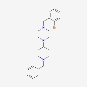 molecular formula C23H30BrN3 B5703669 1-(1-benzyl-4-piperidinyl)-4-(2-bromobenzyl)piperazine 