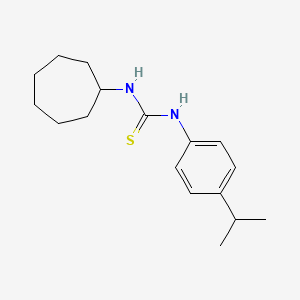 molecular formula C17H26N2S B5703676 N-cycloheptyl-N'-(4-isopropylphenyl)thiourea 