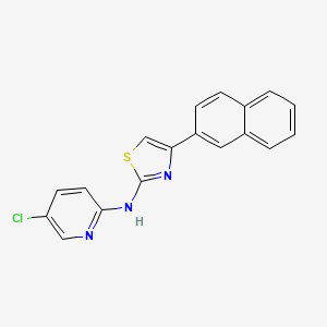 molecular formula C18H12ClN3S B5703681 5-chloro-N-[4-(2-naphthyl)-1,3-thiazol-2-yl]-2-pyridinamine 