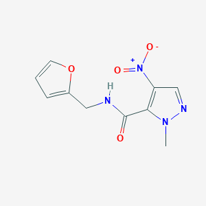 molecular formula C10H10N4O4 B5703717 N-(2-furylmethyl)-1-methyl-4-nitro-1H-pyrazole-5-carboxamide 