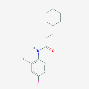 molecular formula C15H19F2NO B5703721 3-cyclohexyl-N-(2,4-difluorophenyl)propanamide 