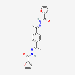 molecular formula C20H18N4O4 B5703728 N',N''-(1,4-phenylenedi-1-ethyl-1-ylidene)di(2-furohydrazide) 