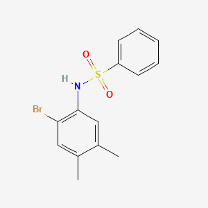 molecular formula C14H14BrNO2S B5703732 N-(2-bromo-4,5-dimethylphenyl)benzenesulfonamide 