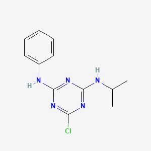 molecular formula C12H14ClN5 B5703746 6-chloro-N-isopropyl-N'-phenyl-1,3,5-triazine-2,4-diamine 