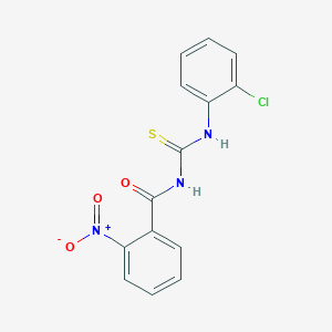 molecular formula C14H10ClN3O3S B5703756 N-{[(2-chlorophenyl)amino]carbonothioyl}-2-nitrobenzamide 