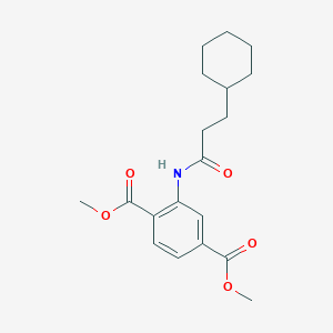 molecular formula C19H25NO5 B5703765 dimethyl 2-[(3-cyclohexylpropanoyl)amino]terephthalate 