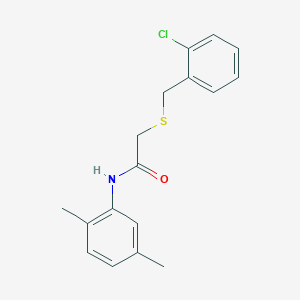 molecular formula C17H18ClNOS B5703802 2-[(2-chlorobenzyl)thio]-N-(2,5-dimethylphenyl)acetamide 