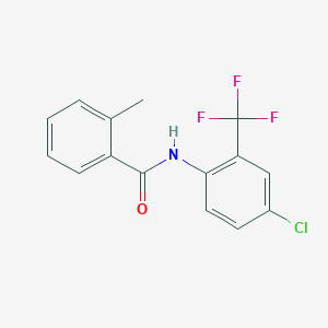 molecular formula C15H11ClF3NO B5703808 N-[4-chloro-2-(trifluoromethyl)phenyl]-2-methylbenzamide 