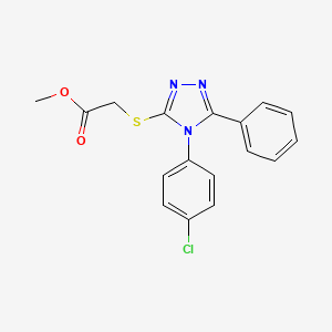molecular formula C17H14ClN3O2S B5703814 methyl {[4-(4-chlorophenyl)-5-phenyl-4H-1,2,4-triazol-3-yl]thio}acetate 