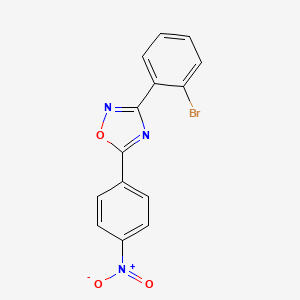 molecular formula C14H8BrN3O3 B5703817 3-(2-bromophenyl)-5-(4-nitrophenyl)-1,2,4-oxadiazole 