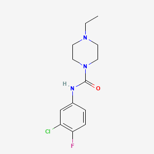 N-(3-chloro-4-fluorophenyl)-4-ethyl-1-piperazinecarboxamide