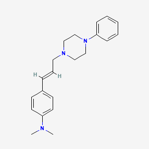 N,N-dimethyl-4-[3-(4-phenyl-1-piperazinyl)-1-propen-1-yl]aniline