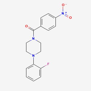 molecular formula C17H16FN3O3 B5703860 1-(2-fluorophenyl)-4-(4-nitrobenzoyl)piperazine 