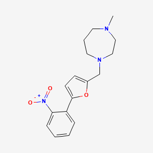molecular formula C17H21N3O3 B5703883 1-methyl-4-{[5-(2-nitrophenyl)-2-furyl]methyl}-1,4-diazepane 