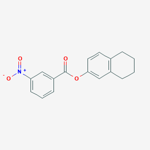 molecular formula C17H15NO4 B5703885 5,6,7,8-tetrahydro-2-naphthalenyl 3-nitrobenzoate 