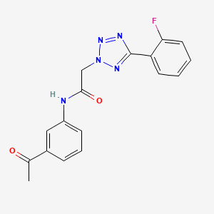 molecular formula C17H14FN5O2 B5703887 N-(3-acetylphenyl)-2-[5-(2-fluorophenyl)-2H-tetrazol-2-yl]acetamide 