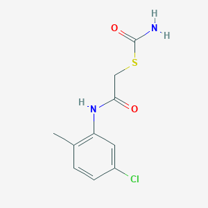 molecular formula C10H11ClN2O2S B5703891 S-{2-[(5-chloro-2-methylphenyl)amino]-2-oxoethyl} thiocarbamate 