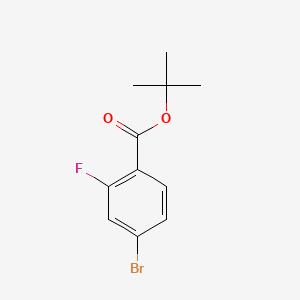 molecular formula C11H12BrFO2 B570390 叔丁基 4-溴-2-氟苯甲酸酯 CAS No. 889858-12-2