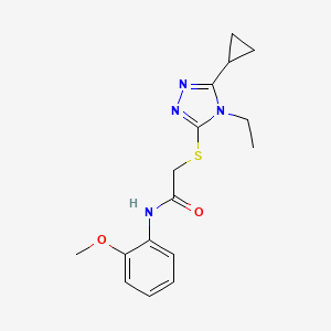 2-[(5-cyclopropyl-4-ethyl-4H-1,2,4-triazol-3-yl)thio]-N-(2-methoxyphenyl)acetamide