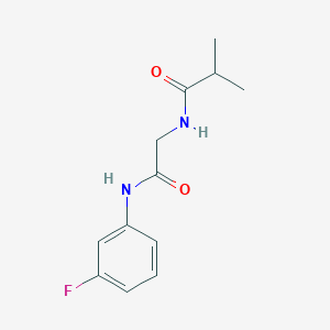 molecular formula C12H15FN2O2 B5703931 N-{2-[(3-fluorophenyl)amino]-2-oxoethyl}-2-methylpropanamide 