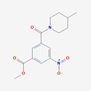 molecular formula C15H18N2O5 B5703936 methyl 3-[(4-methyl-1-piperidinyl)carbonyl]-5-nitrobenzoate 