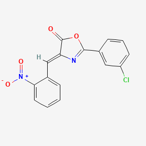 molecular formula C16H9ClN2O4 B5703951 2-(3-chlorophenyl)-4-(2-nitrobenzylidene)-1,3-oxazol-5(4H)-one 