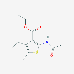 molecular formula C12H17NO3S B5703957 ethyl 2-(acetylamino)-4-ethyl-5-methyl-3-thiophenecarboxylate 