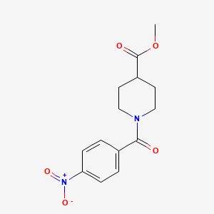 molecular formula C14H16N2O5 B5703976 methyl 1-(4-nitrobenzoyl)-4-piperidinecarboxylate 