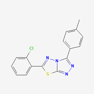 molecular formula C16H11ClN4S B5703978 6-(2-chlorophenyl)-3-(4-methylphenyl)[1,2,4]triazolo[3,4-b][1,3,4]thiadiazole 