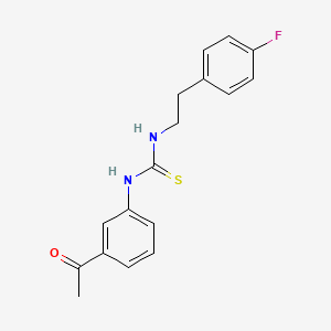 molecular formula C17H17FN2OS B5703993 N-(3-acetylphenyl)-N'-[2-(4-fluorophenyl)ethyl]thiourea 