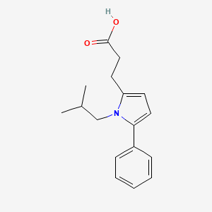 molecular formula C17H21NO2 B5704000 3-(1-isobutyl-5-phenyl-1H-pyrrol-2-yl)propanoic acid 