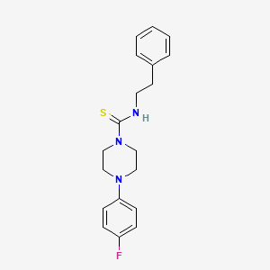 molecular formula C19H22FN3S B5704030 4-(4-fluorophenyl)-N-(2-phenylethyl)-1-piperazinecarbothioamide 