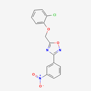 molecular formula C15H10ClN3O4 B5704031 5-[(2-chlorophenoxy)methyl]-3-(3-nitrophenyl)-1,2,4-oxadiazole 