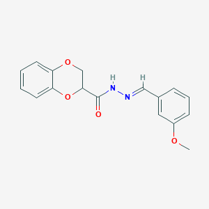 molecular formula C17H16N2O4 B5704033 N'-(3-methoxybenzylidene)-2,3-dihydro-1,4-benzodioxine-2-carbohydrazide 
