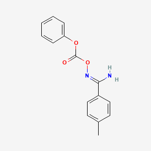 molecular formula C15H14N2O3 B5704054 4-methyl-N'-[(phenoxycarbonyl)oxy]benzenecarboximidamide 