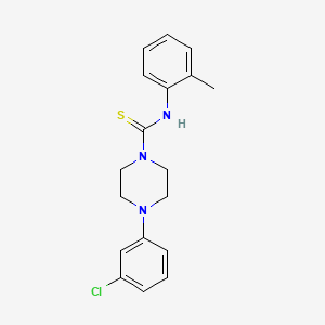 4-(3-chlorophenyl)-N-(2-methylphenyl)-1-piperazinecarbothioamide