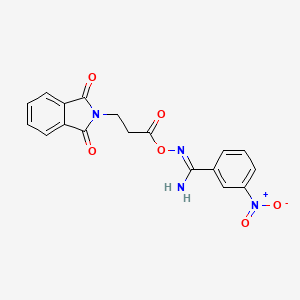 molecular formula C18H14N4O6 B5704085 N'-{[3-(1,3-dioxo-1,3-dihydro-2H-isoindol-2-yl)propanoyl]oxy}-3-nitrobenzenecarboximidamide 