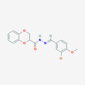 molecular formula C17H15BrN2O4 B5704108 N'-(3-bromo-4-methoxybenzylidene)-2,3-dihydro-1,4-benzodioxine-2-carbohydrazide 