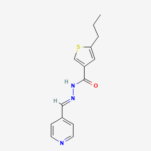 molecular formula C14H15N3OS B5704123 5-propyl-N'-(4-pyridinylmethylene)-3-thiophenecarbohydrazide 