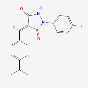 1-(4-fluorophenyl)-4-(4-isopropylbenzylidene)-3,5-pyrazolidinedione