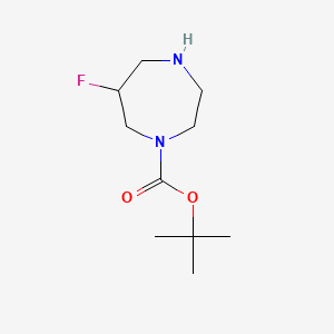 molecular formula C10H19FN2O2 B570416 tert-Butyl 6-fluoro-1,4-diazepane-1-carboxylate CAS No. 1261297-63-5