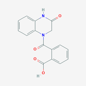 molecular formula C16H12N2O4 B5704165 2-[(3-oxo-3,4-dihydro-1(2H)-quinoxalinyl)carbonyl]benzoic acid 