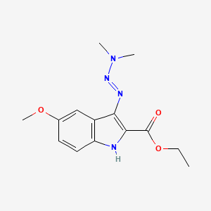 molecular formula C14H18N4O3 B5704167 ethyl 3-(3,3-dimethyl-1-triazen-1-yl)-5-methoxy-1H-indole-2-carboxylate 