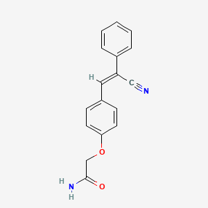 molecular formula C17H14N2O2 B5704169 2-[4-(2-cyano-2-phenylvinyl)phenoxy]acetamide 