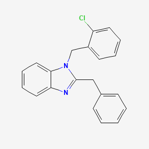 molecular formula C21H17ClN2 B5704176 2-benzyl-1-(2-chlorobenzyl)-1H-benzimidazole 