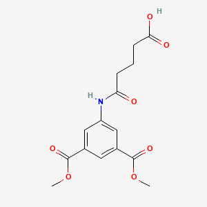 molecular formula C15H17NO7 B5704201 5-{[3,5-bis(methoxycarbonyl)phenyl]amino}-5-oxopentanoic acid 