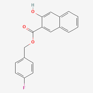 molecular formula C18H13FO3 B5704209 4-fluorobenzyl 3-hydroxy-2-naphthoate 