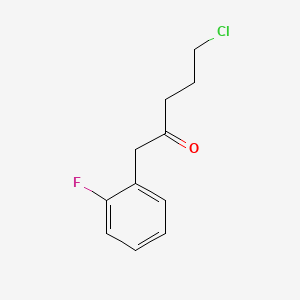 molecular formula C11H12ClFO B570423 5-Chloro-1-(2-fluorophenyl)pentan-2-one CAS No. 1056459-35-8