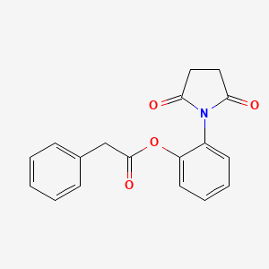 molecular formula C18H15NO4 B5704233 2-(2,5-dioxo-1-pyrrolidinyl)phenyl phenylacetate 